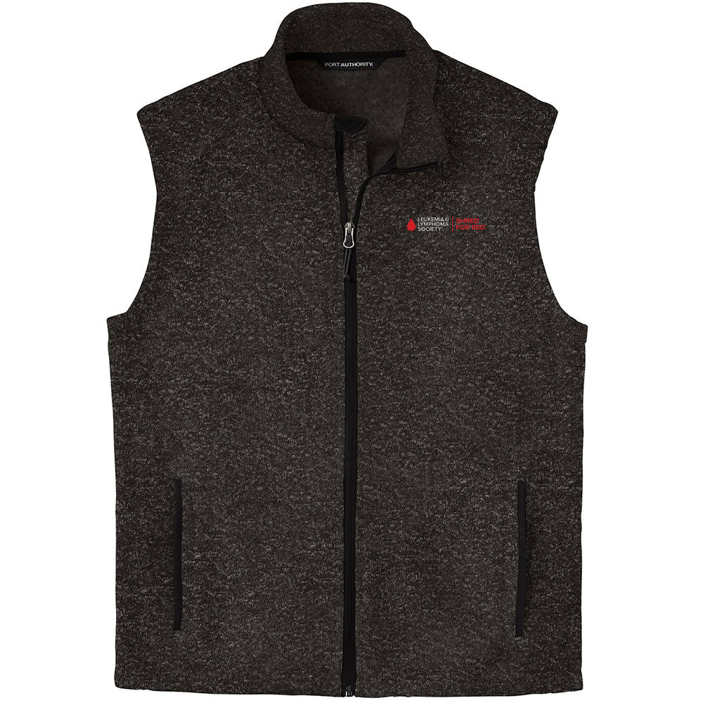Men's Shred For Red Fleece Vest - Product Made To Order